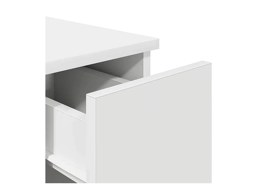 Nachtkastjes met lade 2 stuks wit 20x36x60 cm