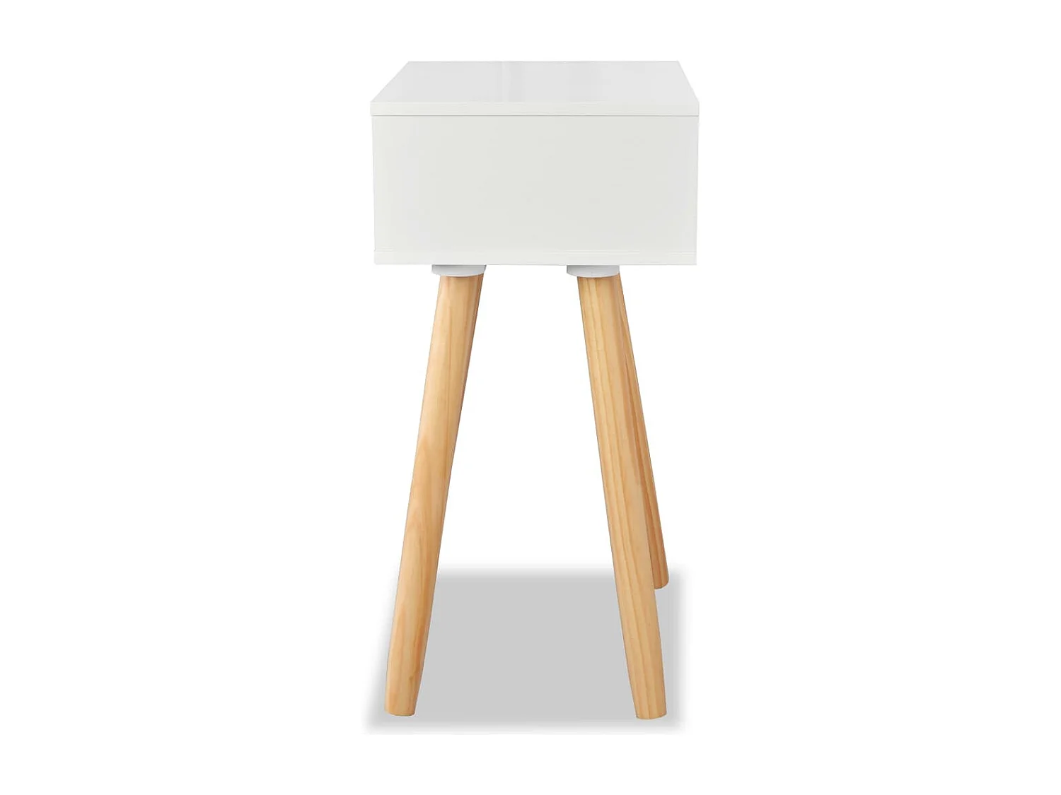 Mesita de noche 2 uds Madera maciza de pino 40 x 30 x 61 cm Blanco