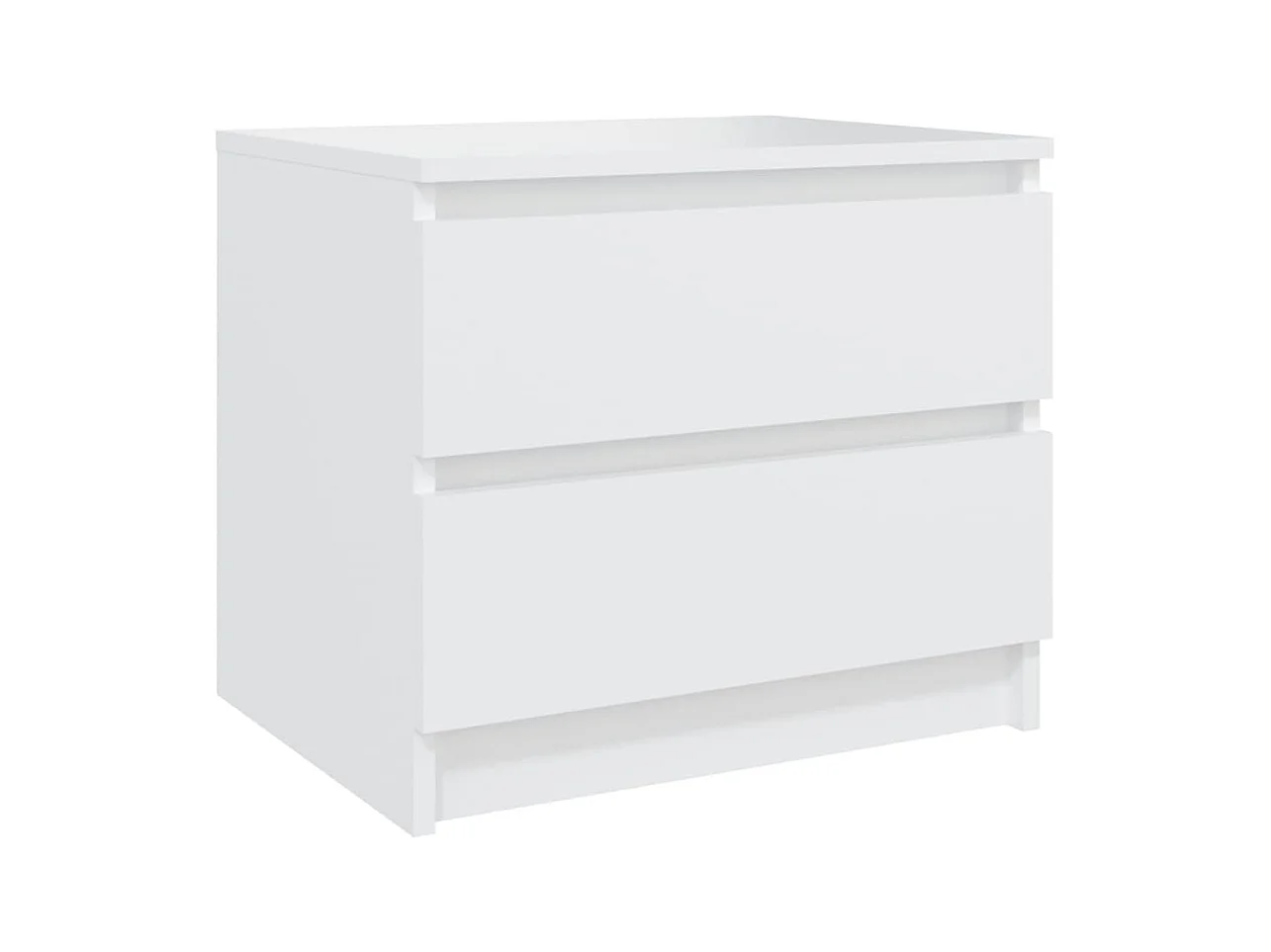 Nachtkastjes 2 stuks Wit 50x39x43,5 cm Spaanplaat