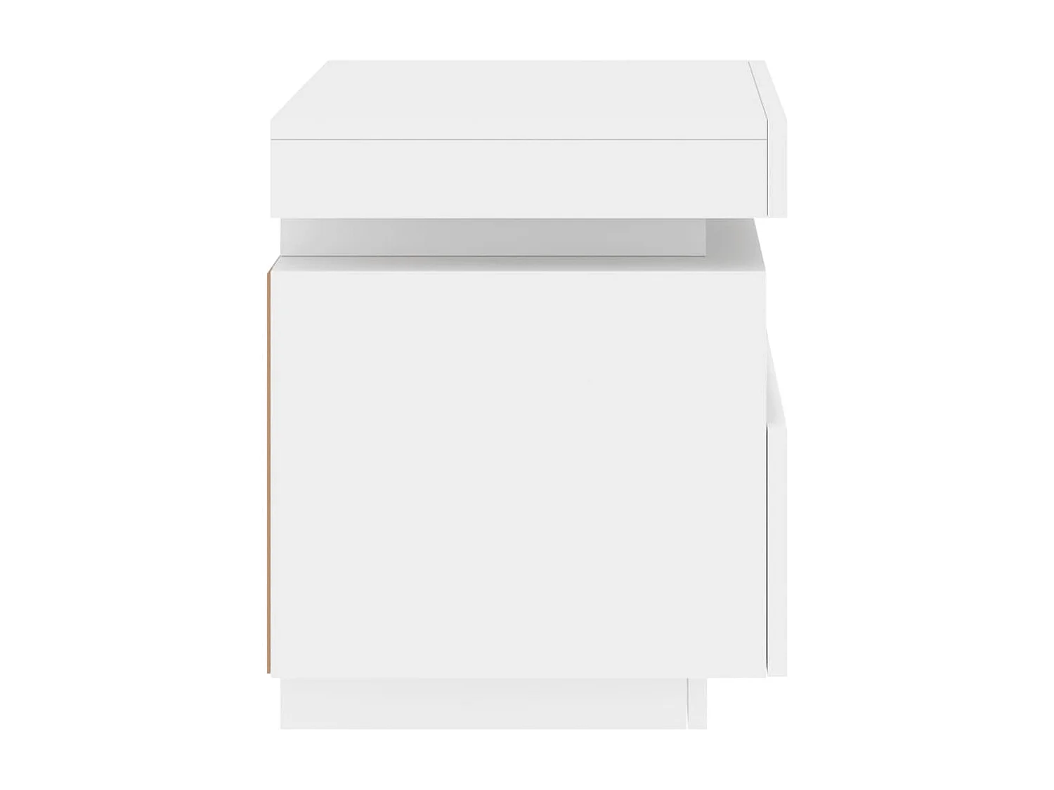 Armoire de chevet avec lumières LED blanc 40x39x48,5 cm