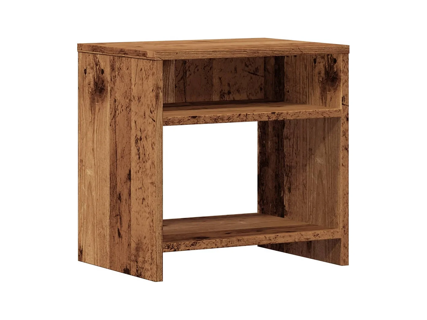 Nachtkastje oud hout 40x30x40 cm bewerkt hout