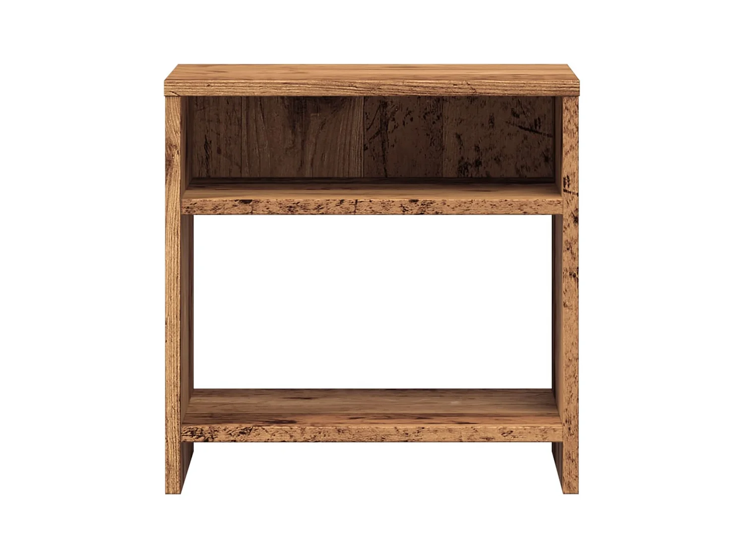 Nachtkastje oud hout 40x30x40 cm bewerkt hout