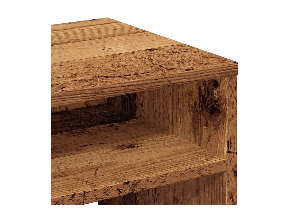 Nachtkastje oud hout 40x30x40 cm bewerkt hout