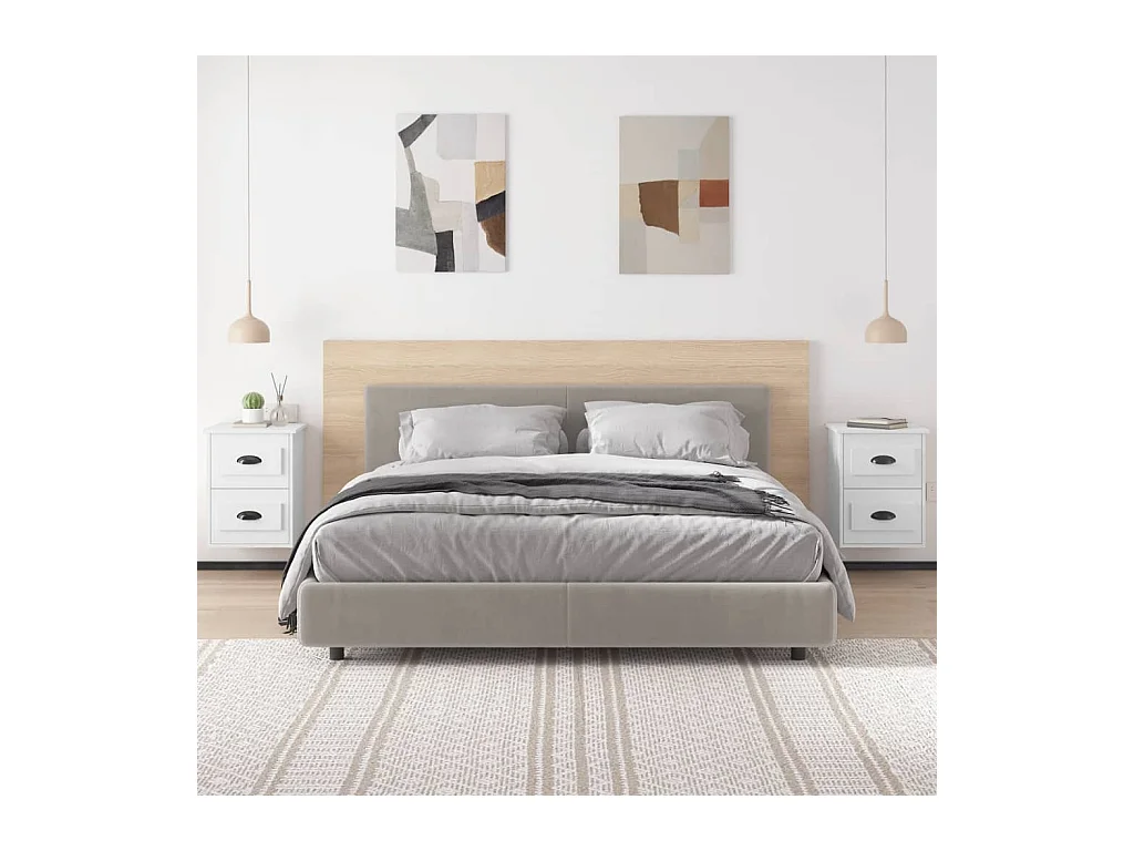 Comodini da parete 2 pz bianchi 41,5x36x53 cm