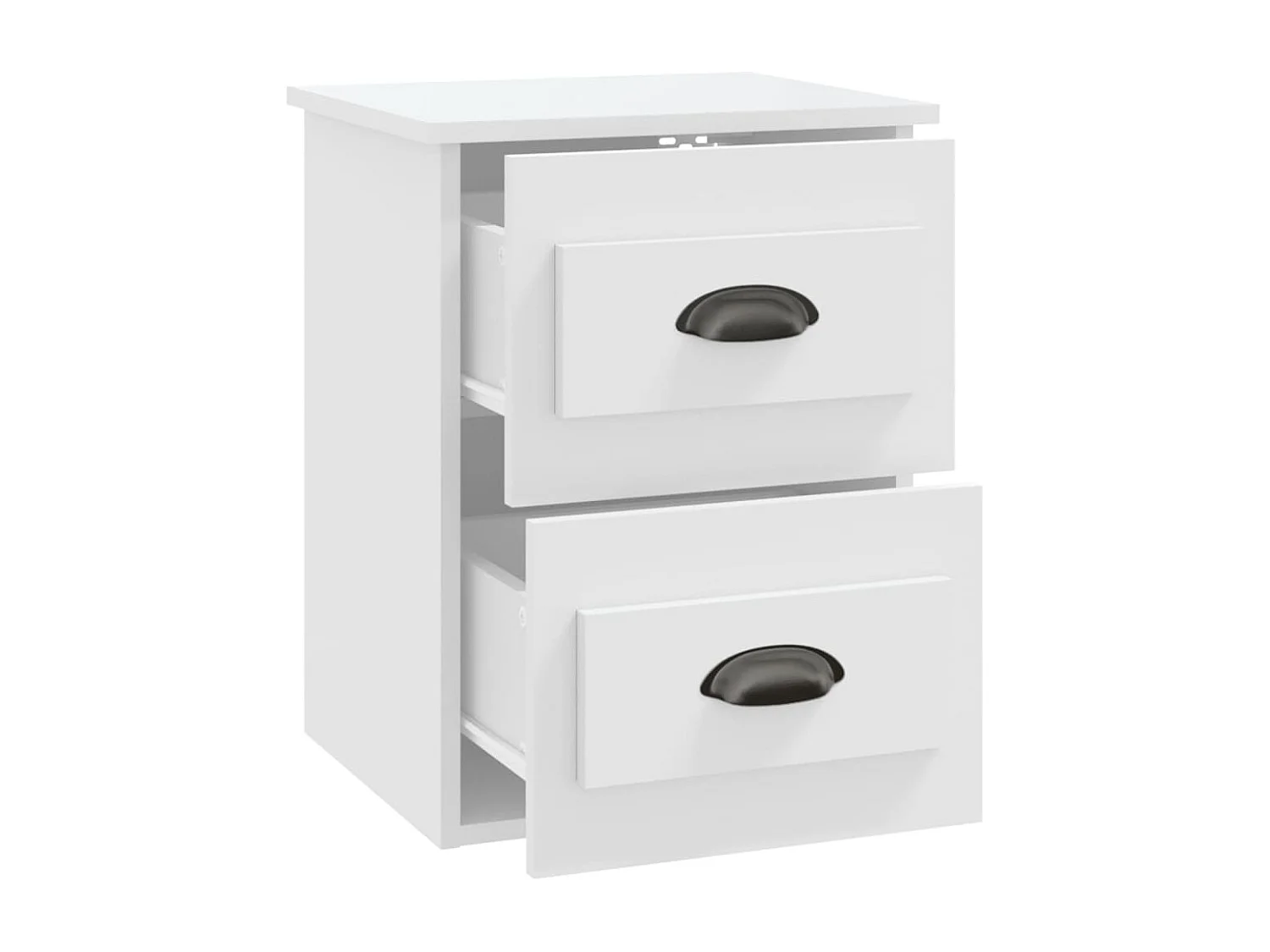 Comodini da parete 2 pz bianchi 41,5x36x53 cm