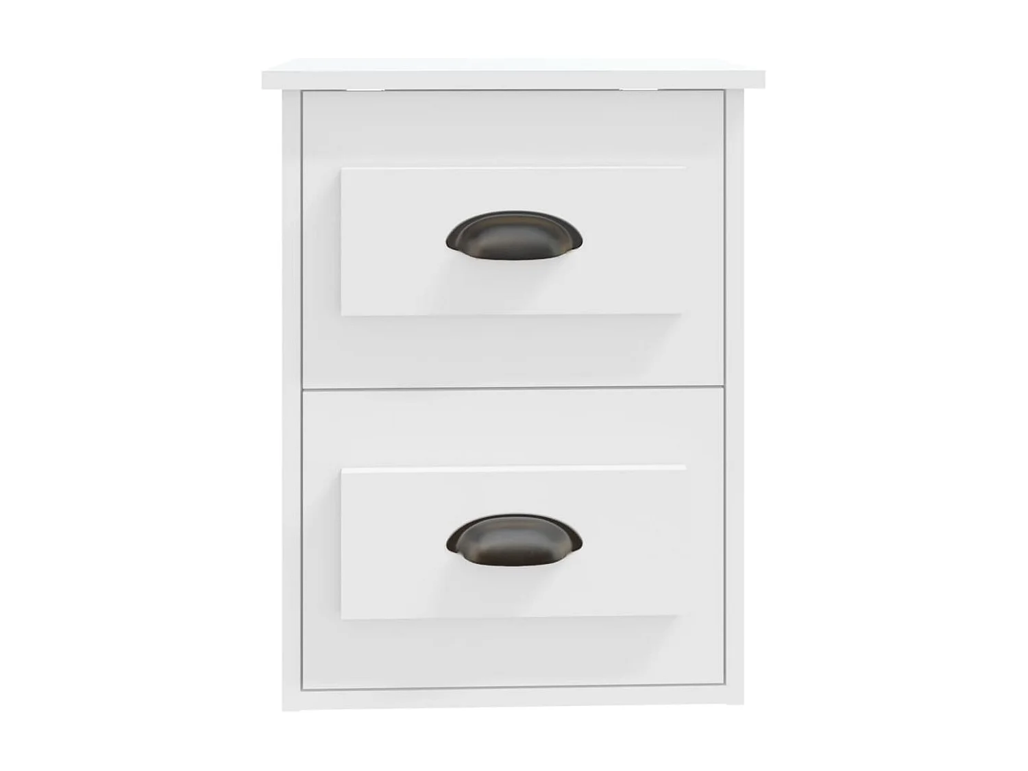 Comodini da parete 2 pz bianchi 41,5x36x53 cm