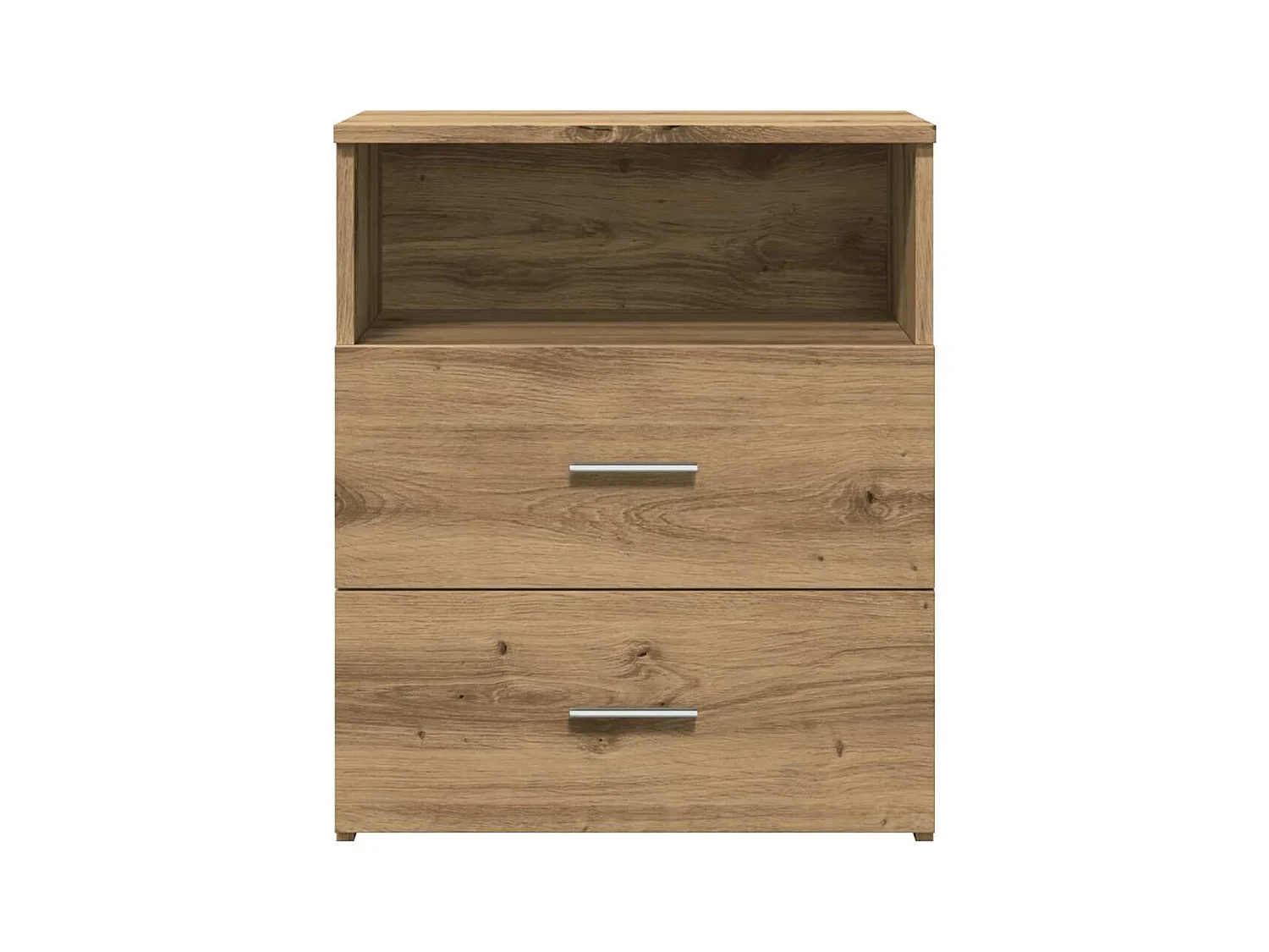 Table de chevet chêne artisanal 50x32x60 cm bois d'ingénierie