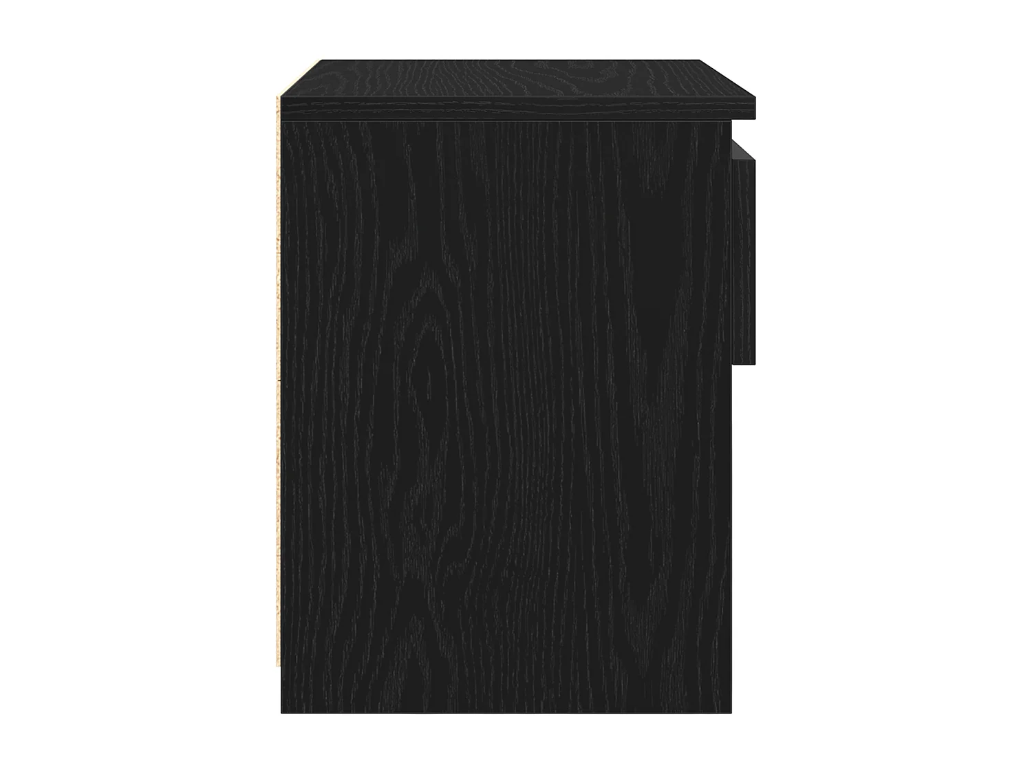 Mesita de noche de roble negro 40x30x39 cm en madera de ingeniería