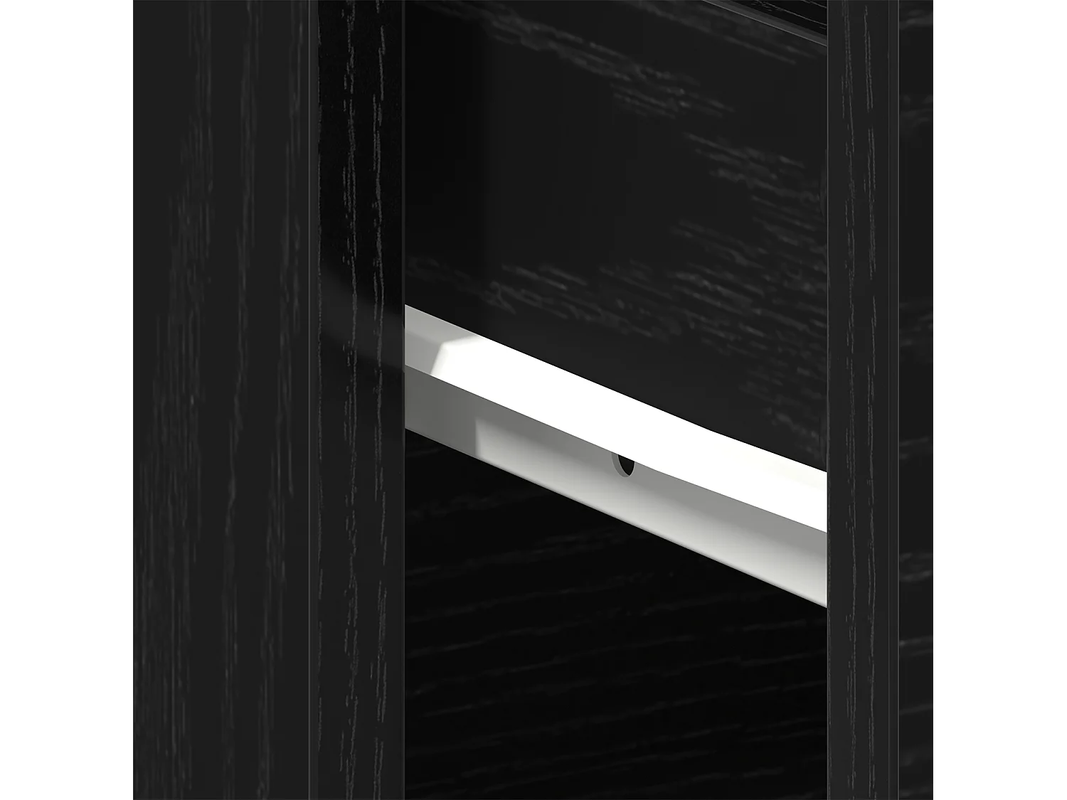 Mesita de noche de roble negro 40x30x39 cm en madera de ingeniería