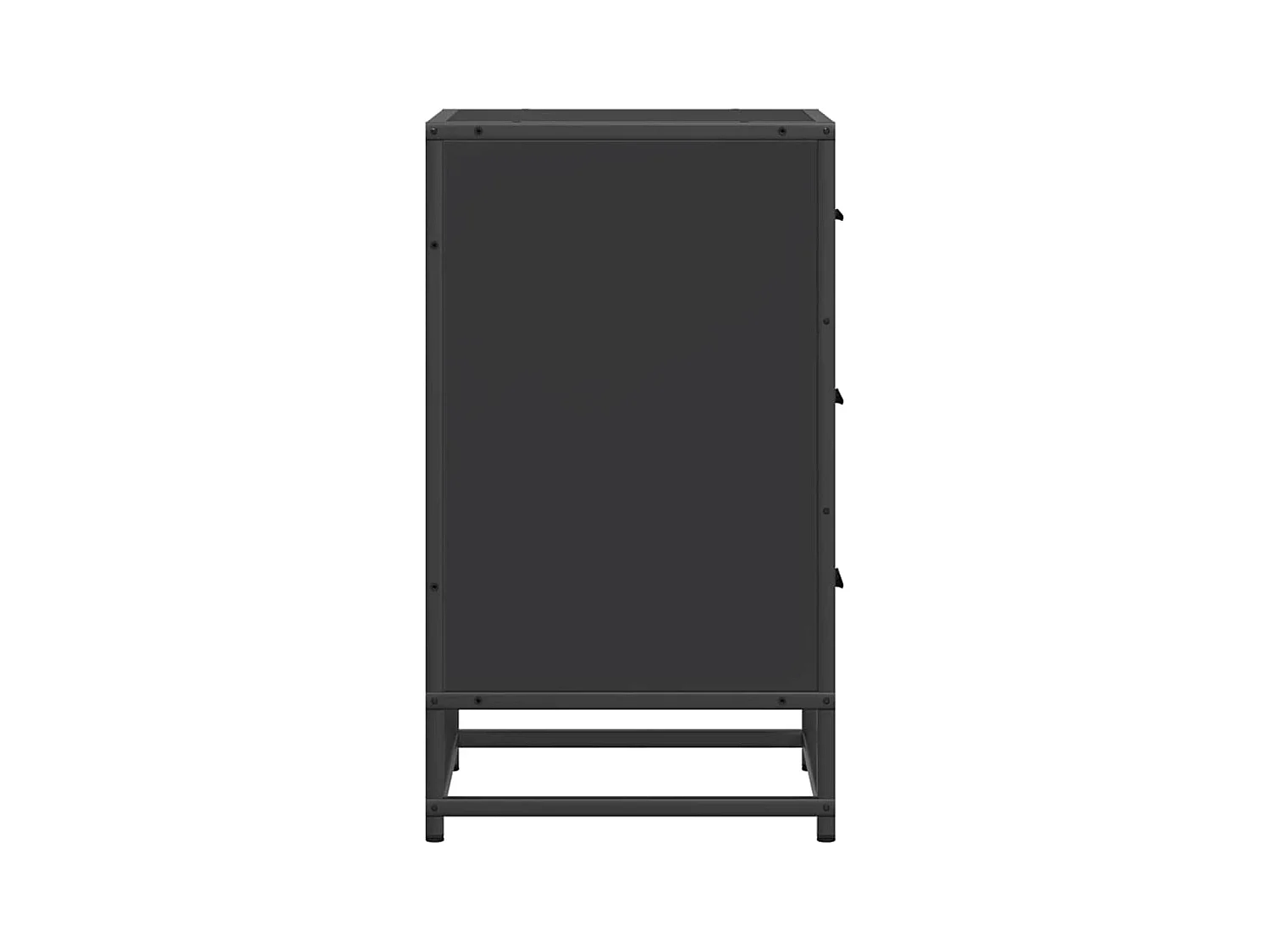 Table de chevet noir 40x34,5x60 cm bois d'ingénierie et métal