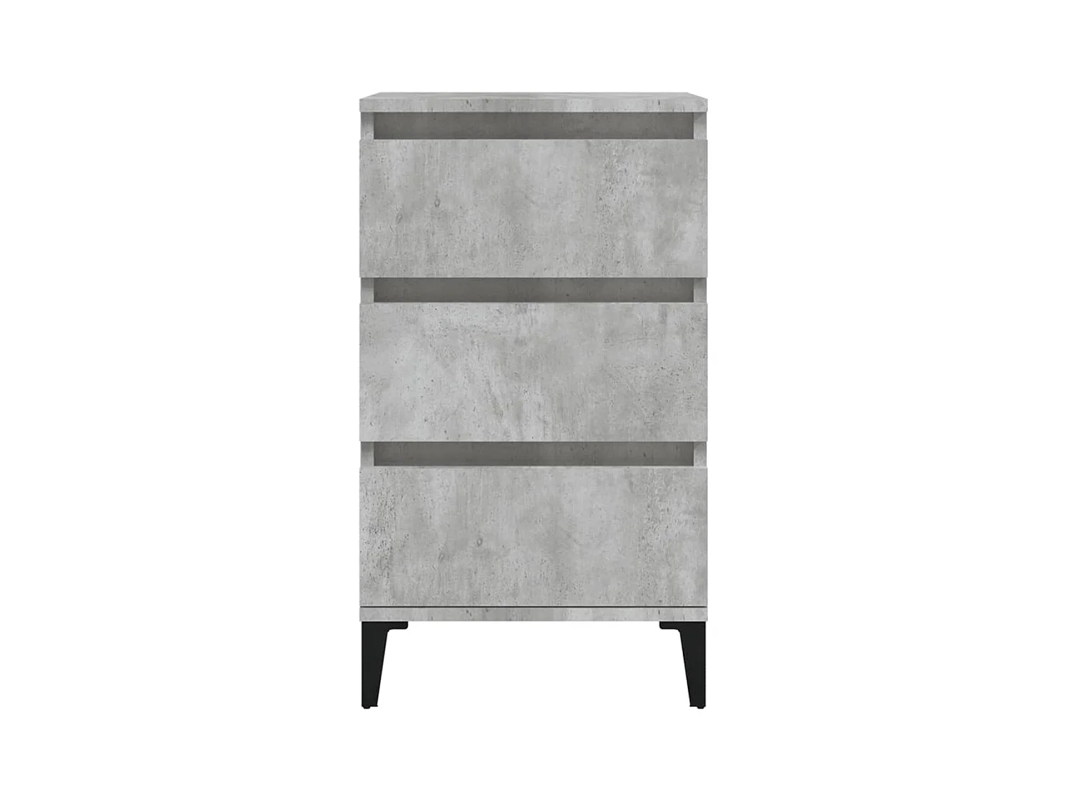 Comodino grigio cemento 40x35x70 cm in legno ingegnerizzato