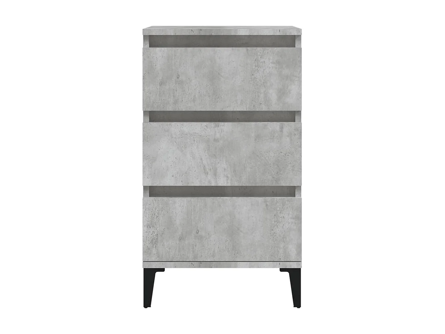 Table de chevet gris béton 40x35x70 cm bois d'ingénierie