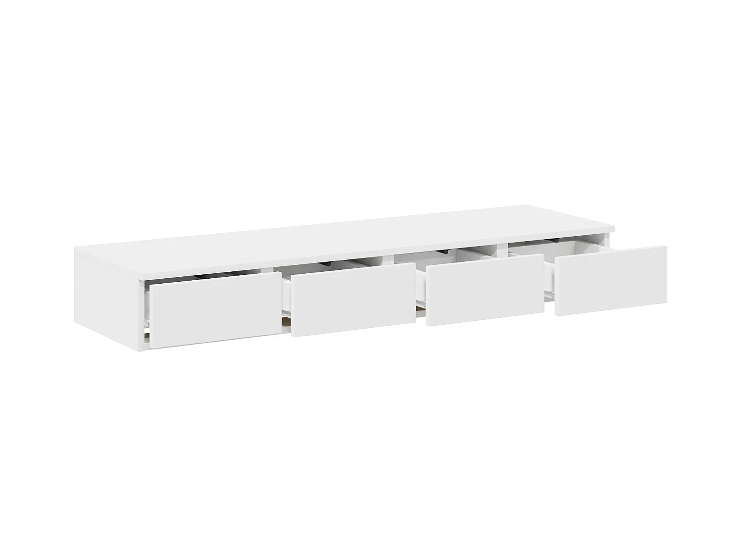 Tiroirs de lit Blanc 120x36,5x16,5 cm en bois reconstitué