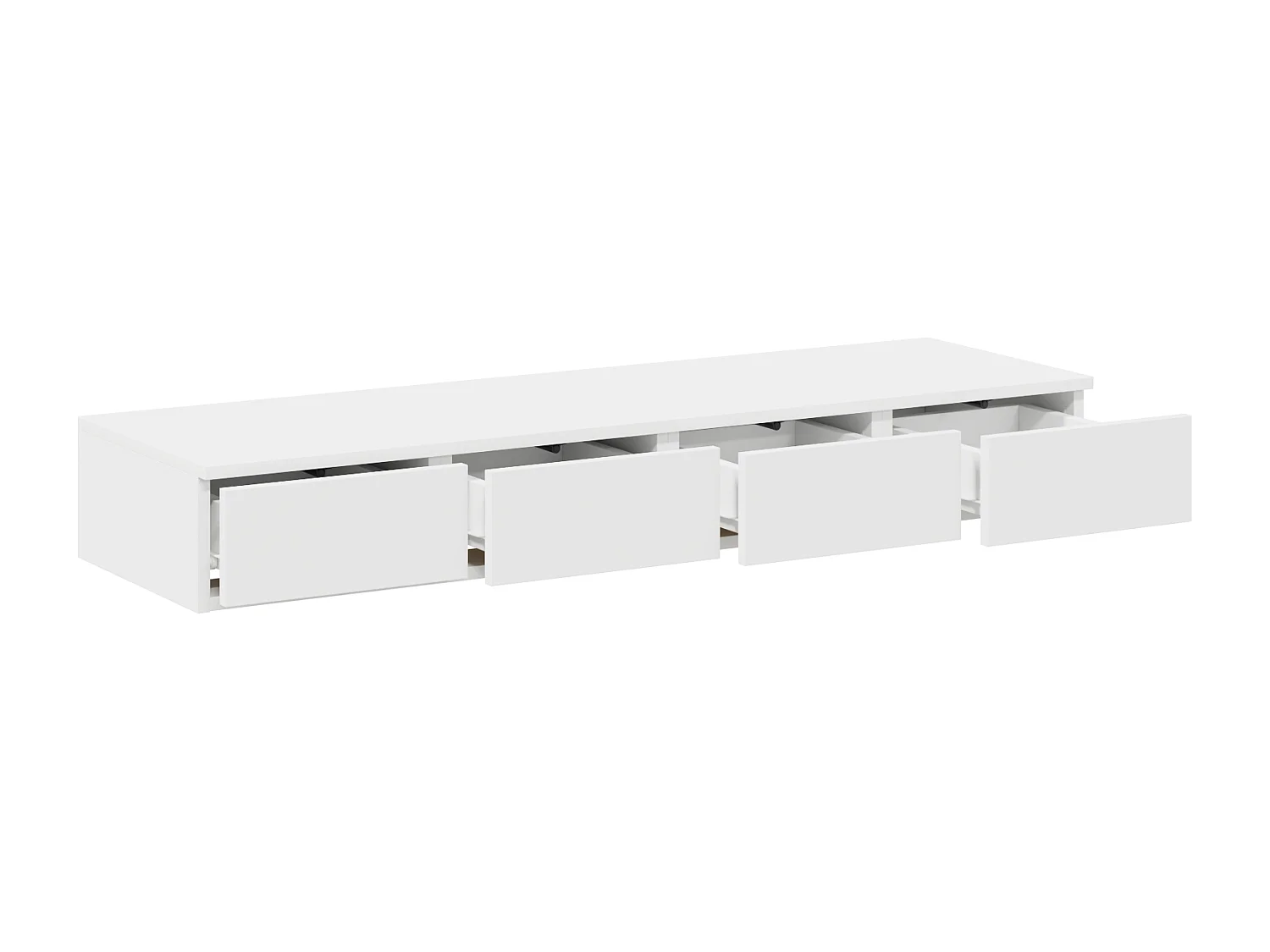 Tiroirs de lit Blanc 120x36,5x16,5 cm en bois reconstitué