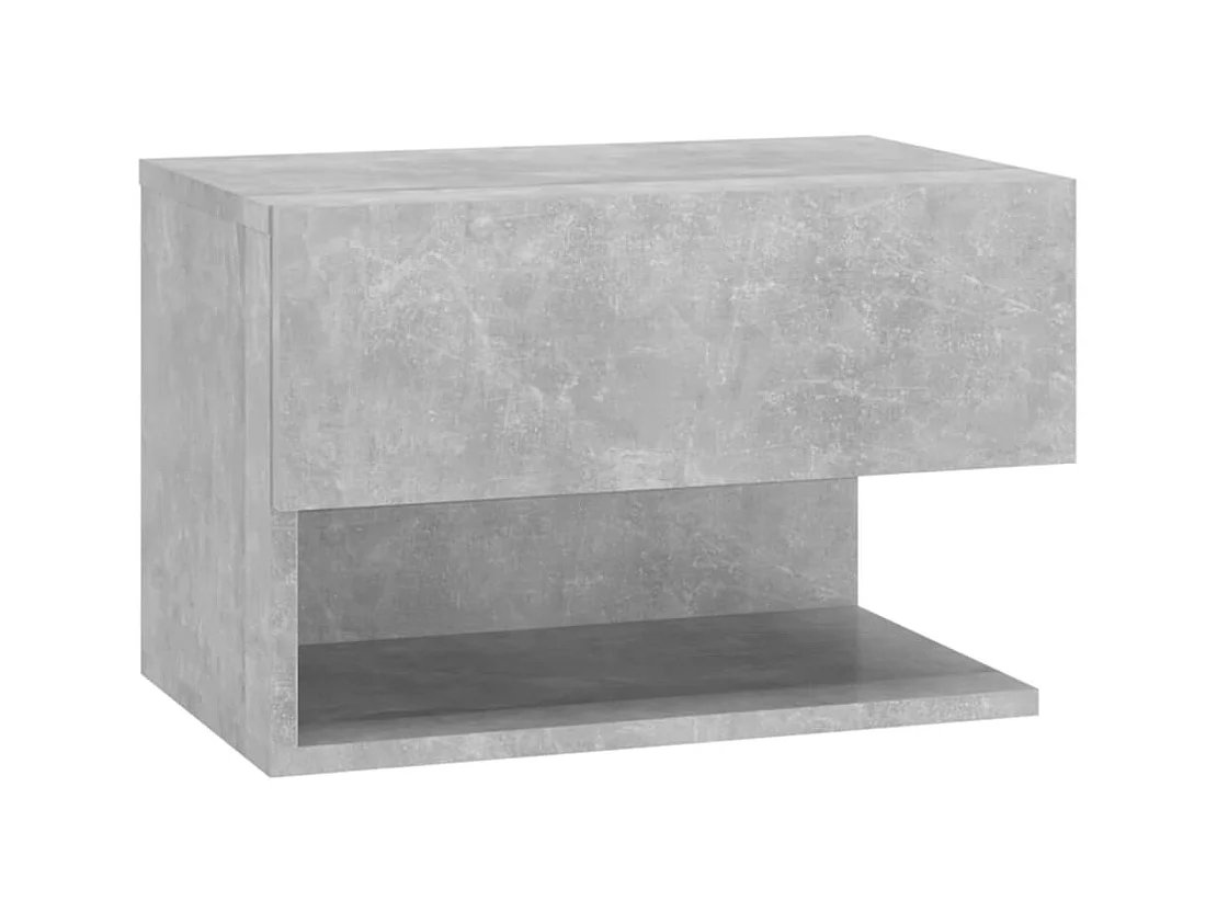 Comodino da parete grigio cemento