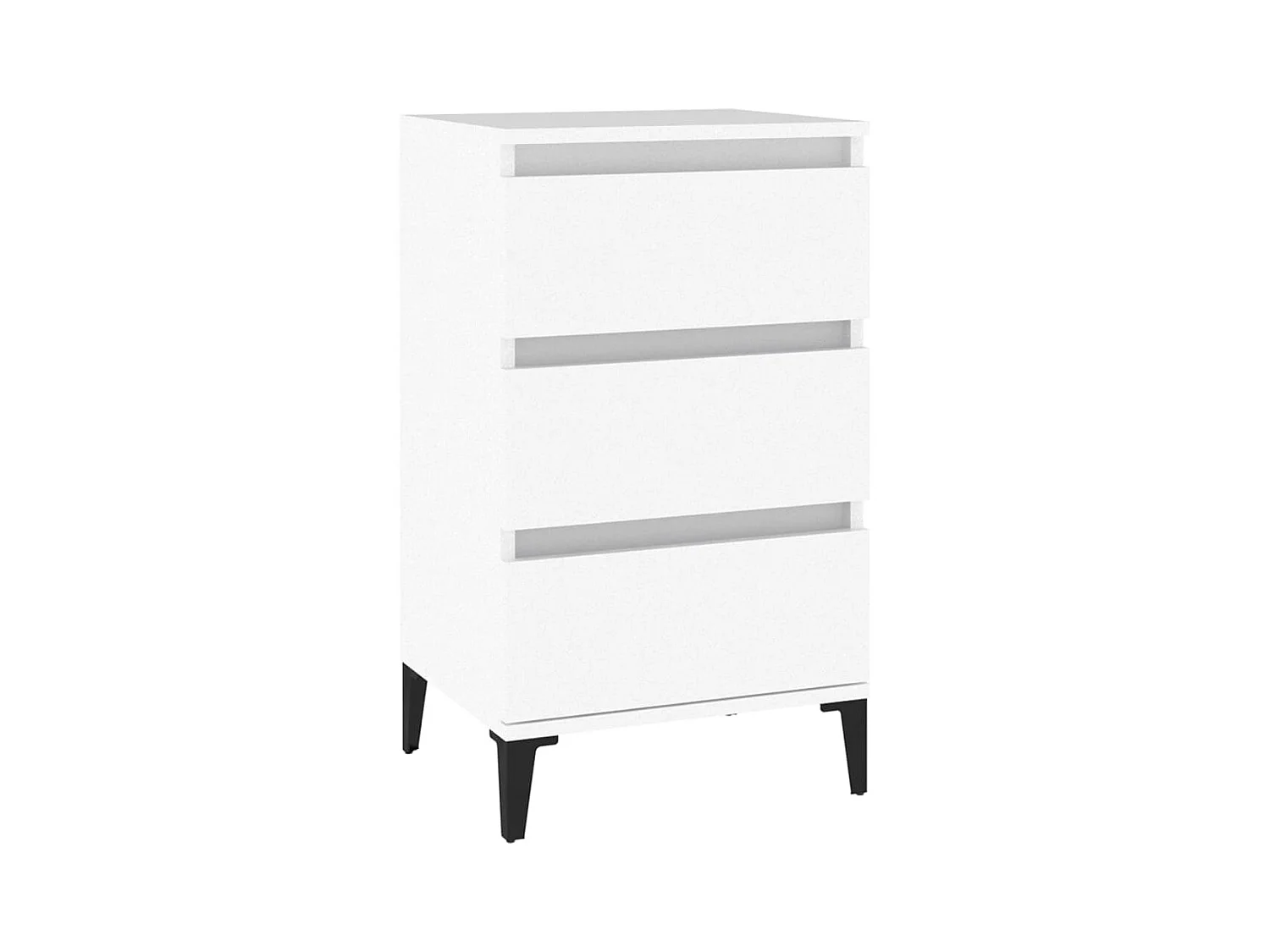 Table de chevet blanc 40x35x70 cm bois d’ingénierie