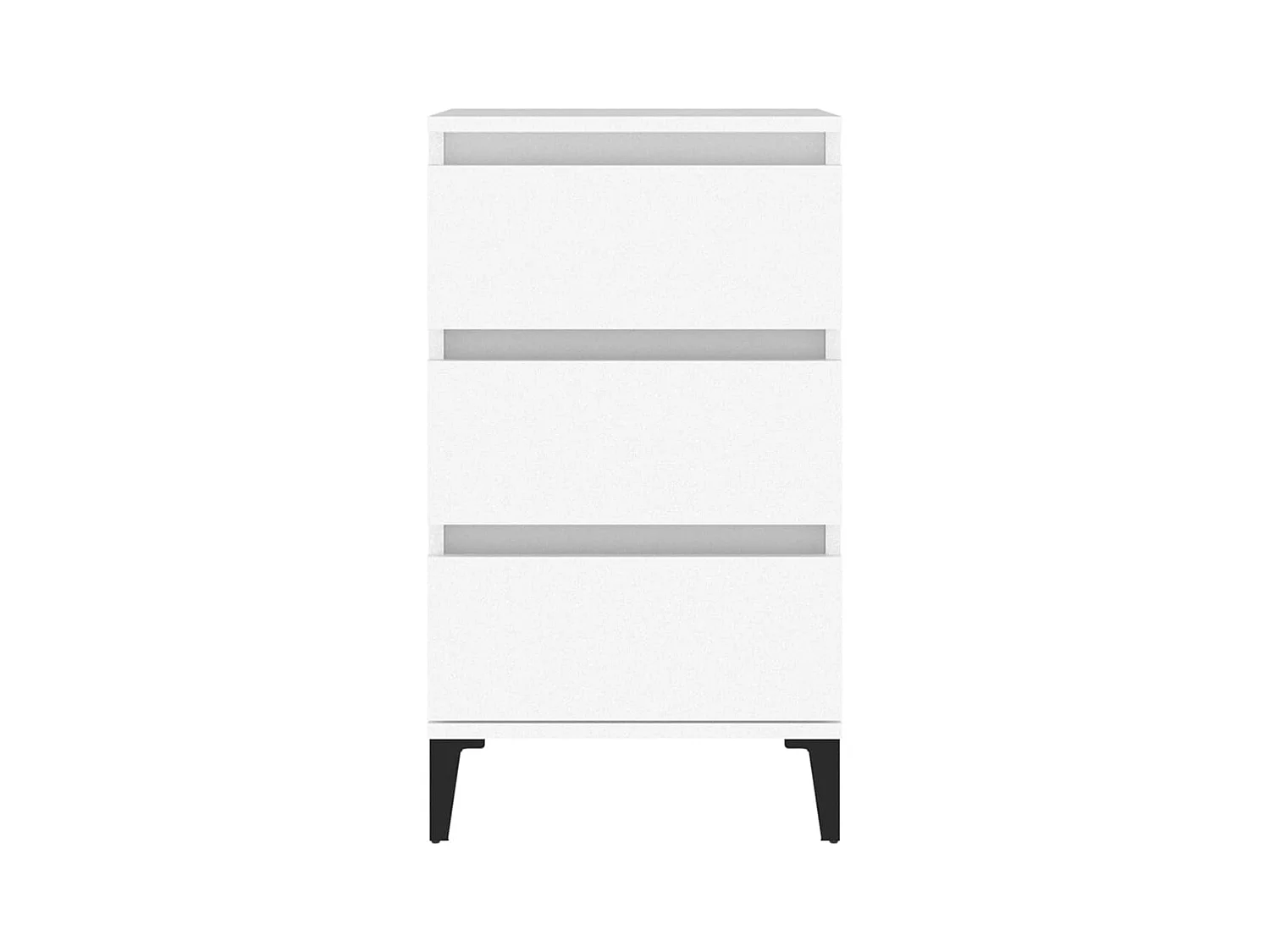 Table de chevet blanc 40x35x70 cm bois d’ingénierie