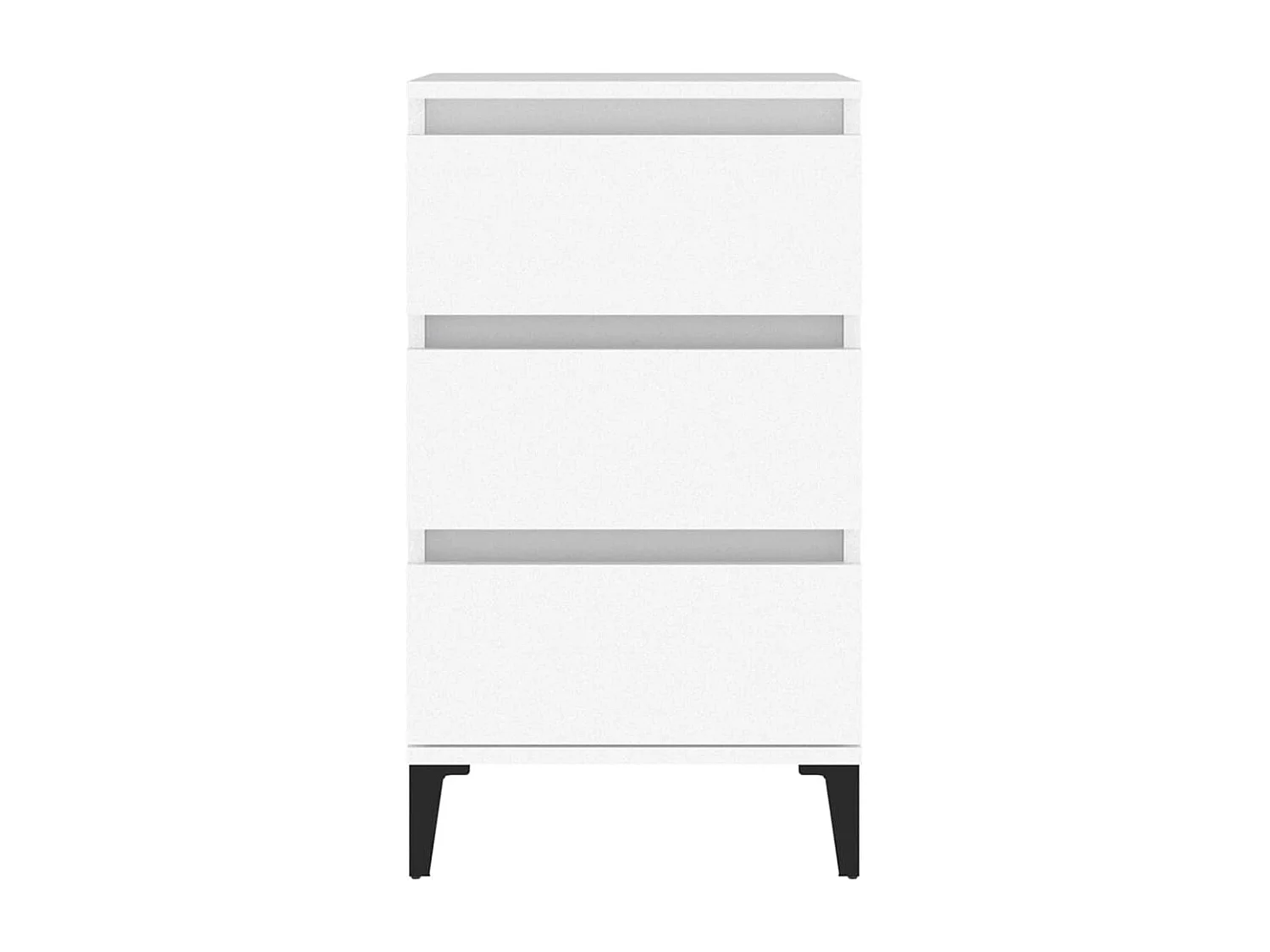 Mesita de noche blanca 40x35x70 cm madera contrachapada