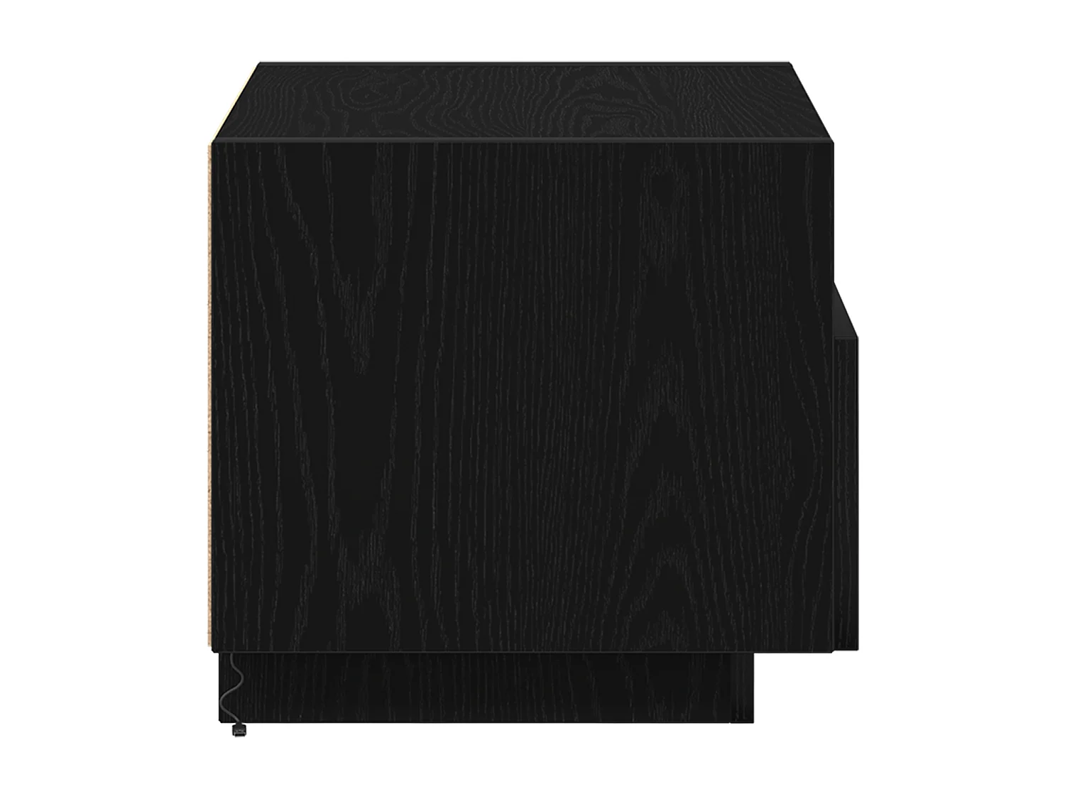 Table de chevet avec lumières LED en chêne noir 40x39x37 cm