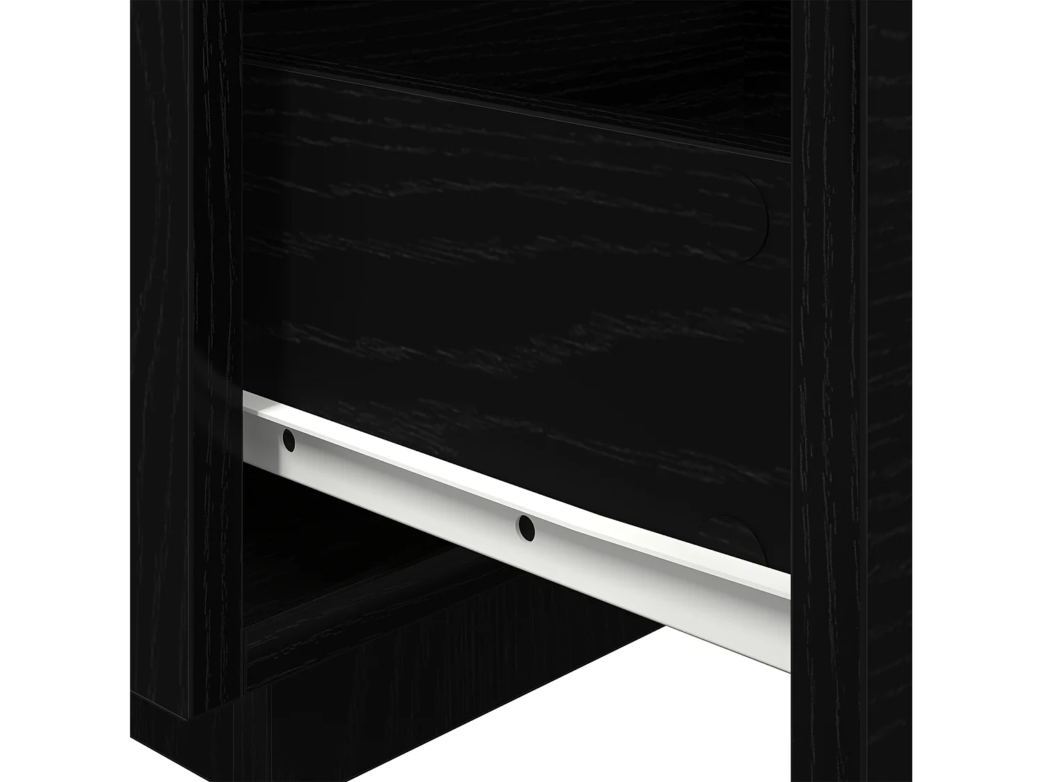 Table de chevet avec lumières LED en chêne noir 40x39x37 cm