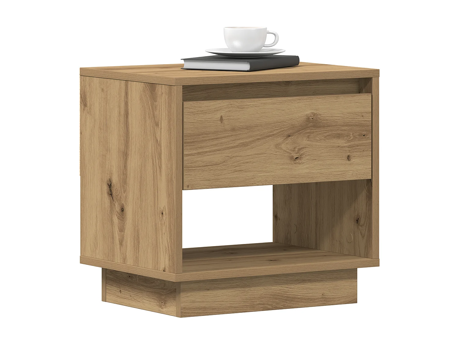 Handgemaakt eikenhouten nachtkastje 45x34x46 cm van bewerkt hout