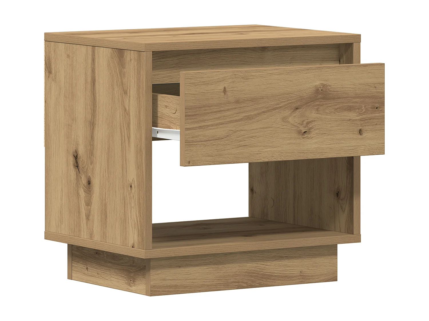 Handgemaakt eikenhouten nachtkastje 45x34x46 cm van bewerkt hout