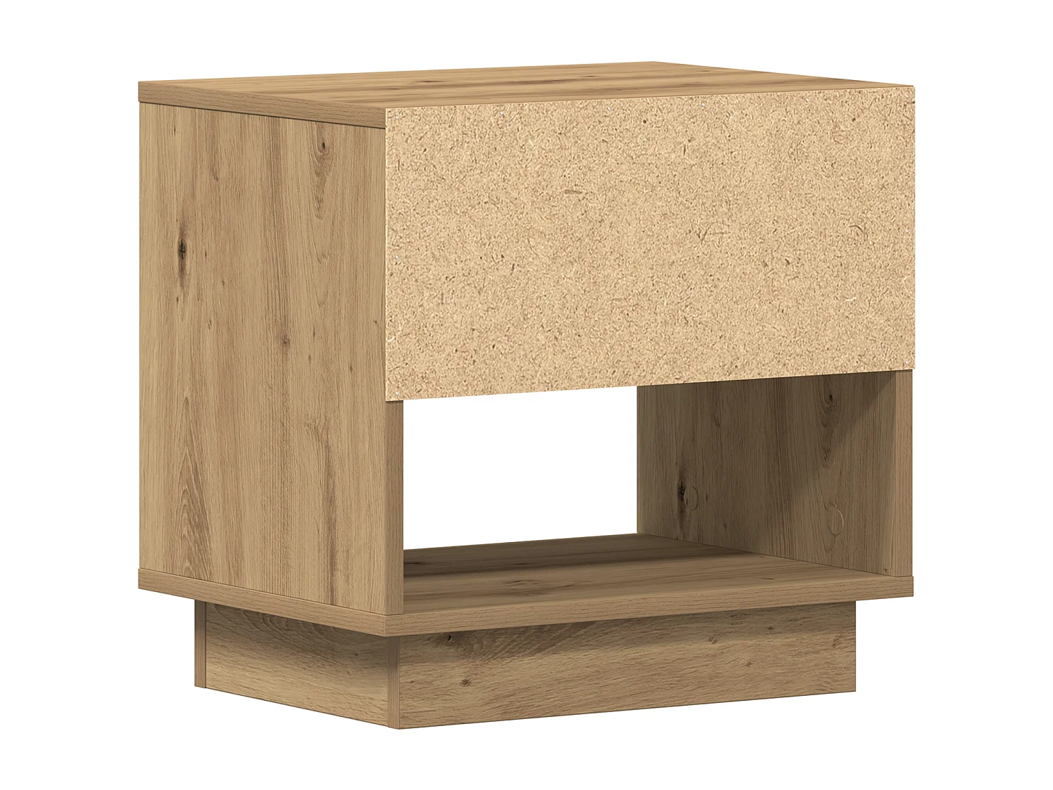 Table de chevet en chêne artisanal 45x34x46 cm en bois d'ingénierie