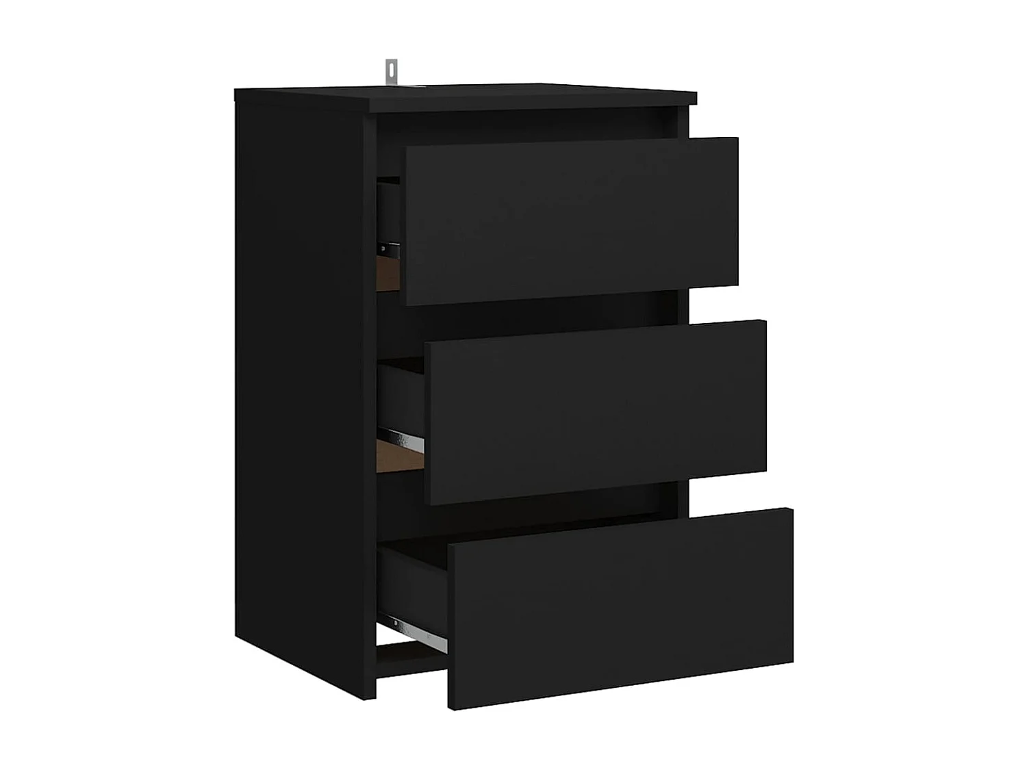 Mesitas de noche 2 uds Negro 40x35x62,5 cm Aglomerado