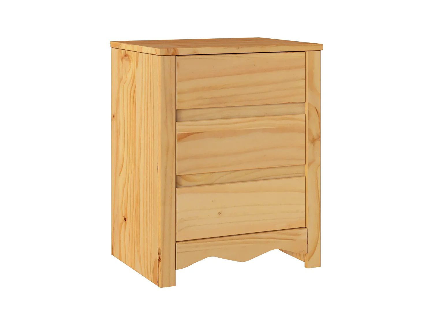 Comodino "DRAMMEN" 45x35x56 cm in legno massello di pino