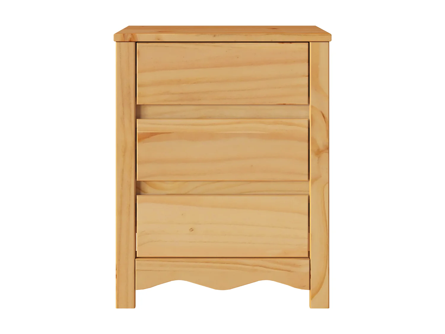 Comodino "DRAMMEN" 45x35x56 cm in legno massello di pino