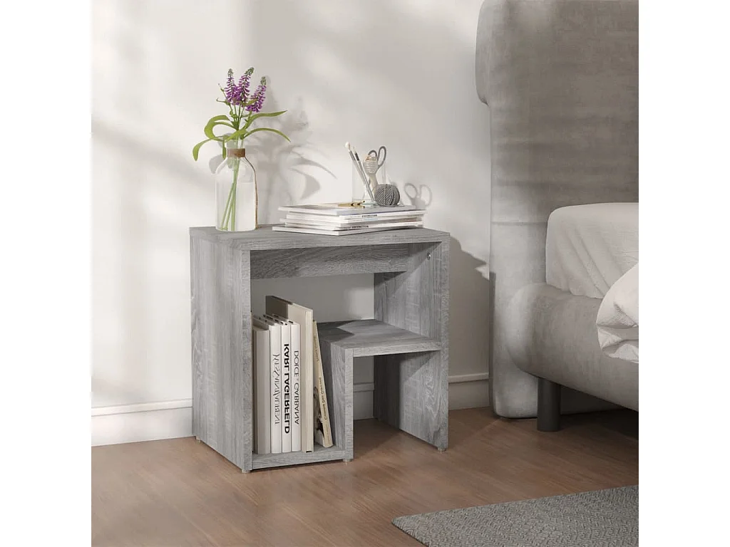 Table de chevet Sonoma gris 40x30x40 cm Bois d'ingénierie