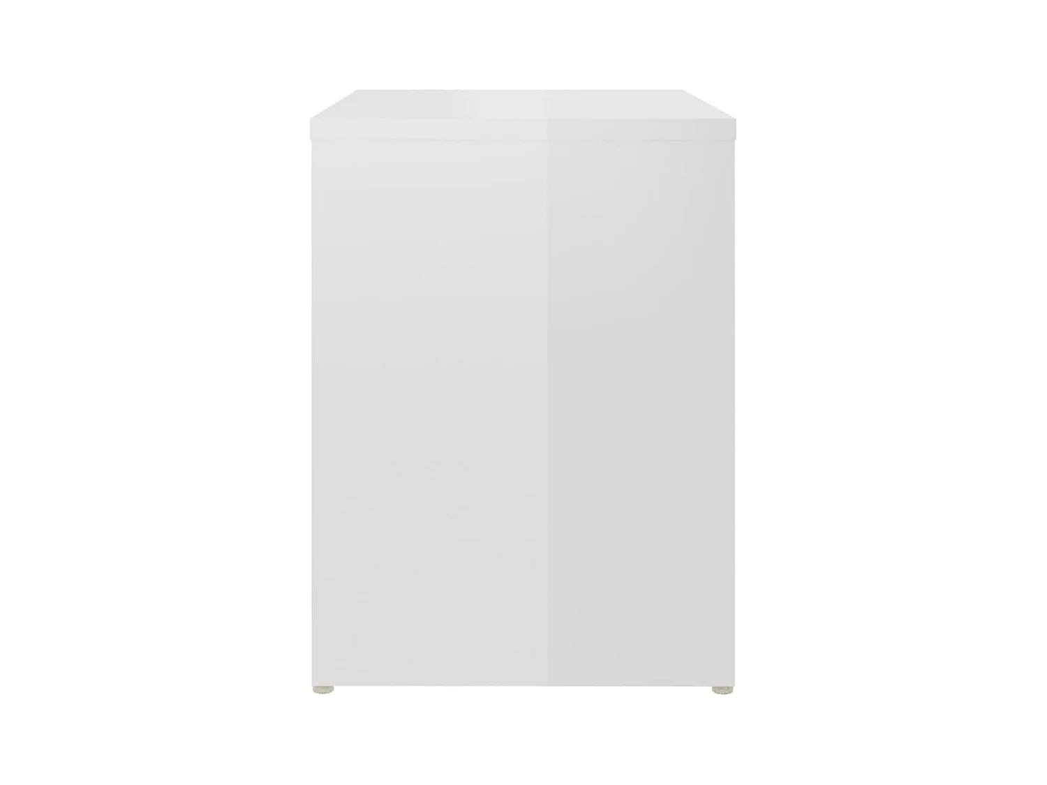 Mesita de noche en madera de ingeniería blanca brillante 40x30x40 cm