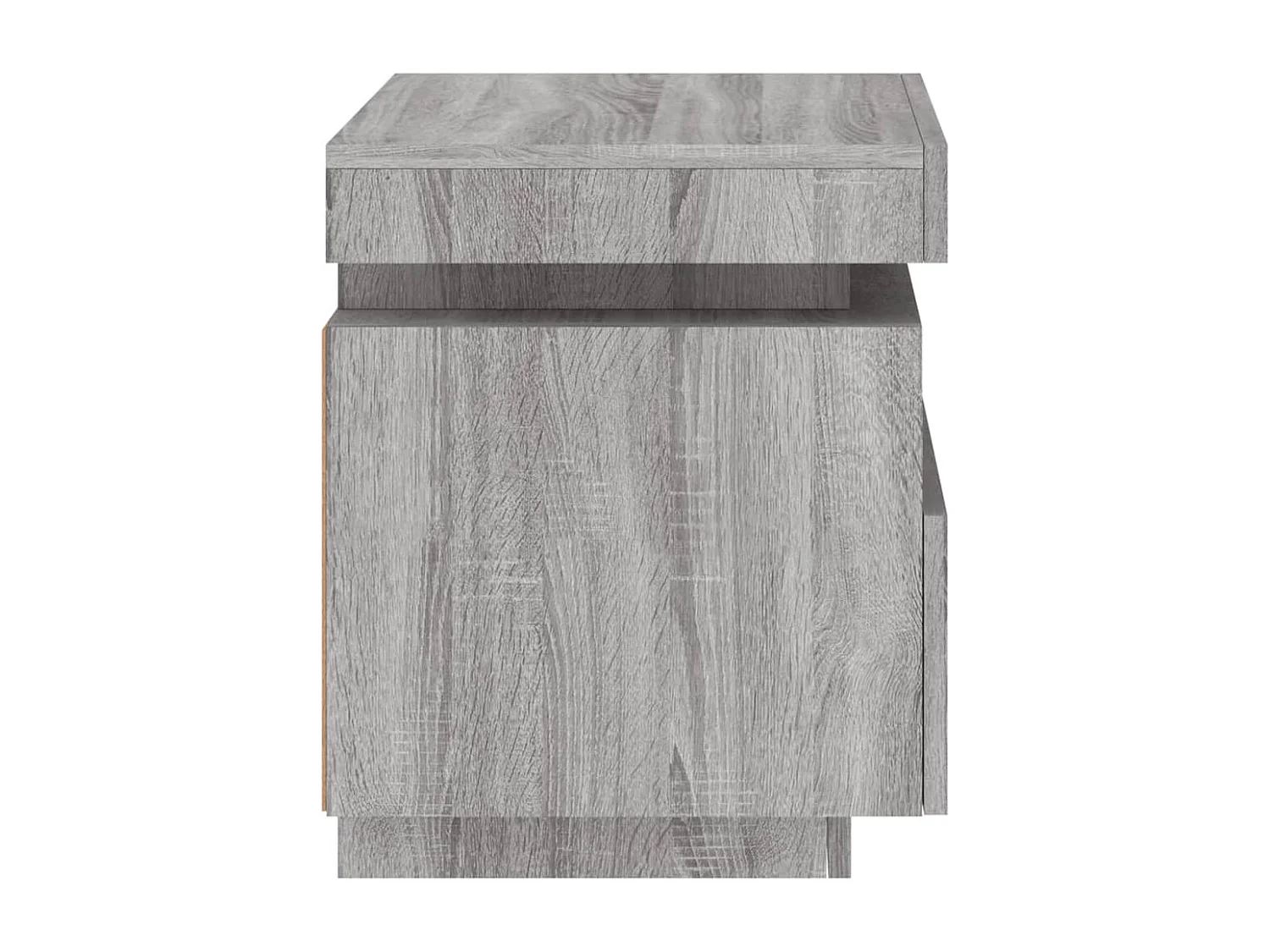 Armoire de chevet avec lumières LED sonoma gris 40x39x48,5 cm