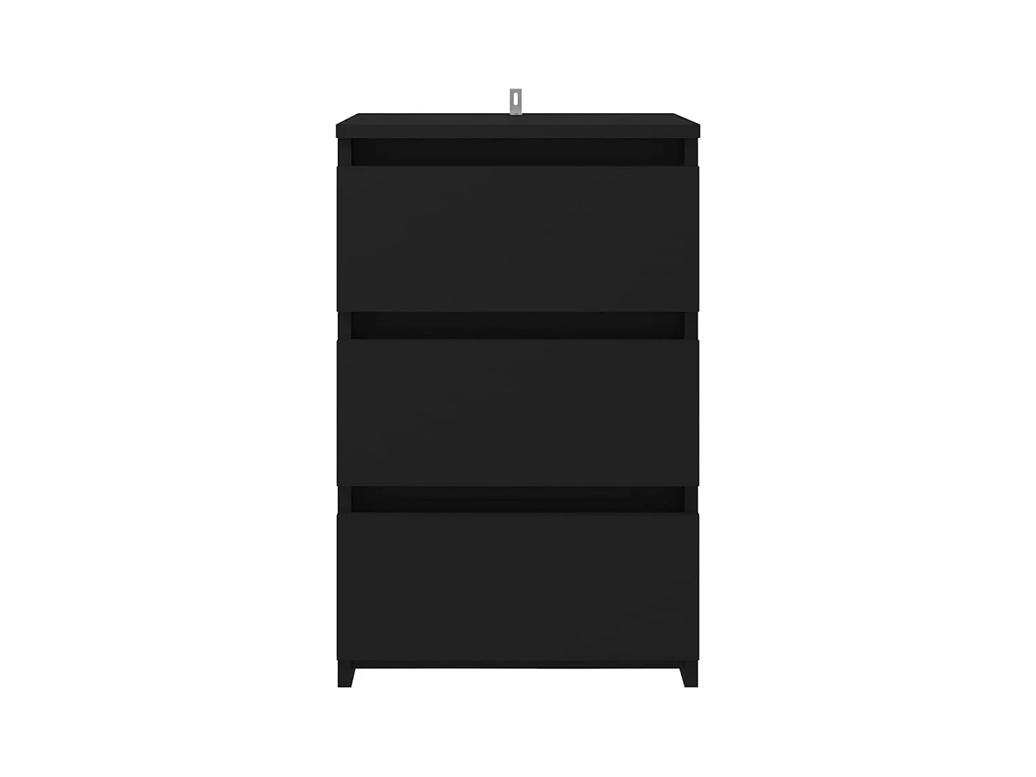 Comodino Nero 40x35x62,5 cm Truciolato