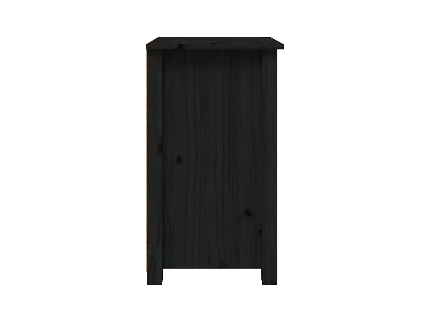 Nachtkastjes 2 stuks Zwart 40x35x61,5 cm Massief grenenhout