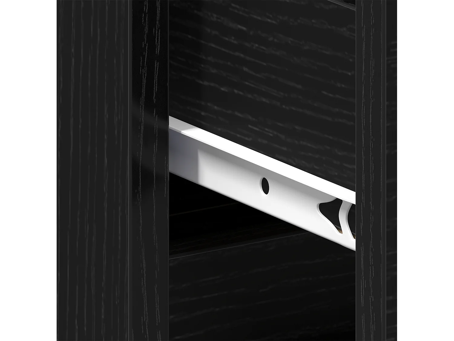 Table de chevet avec pieds en bois chêne noir 40x35x69 cm