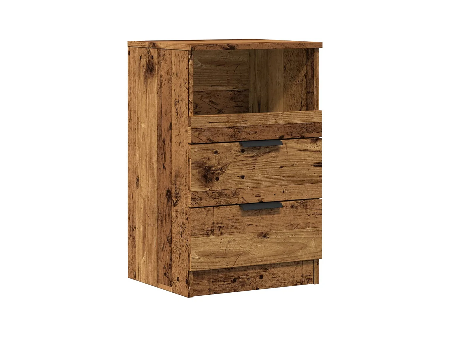 Tables de chevet 2 pcs vieux bois 40x36x65 cm bois d'ingénierie