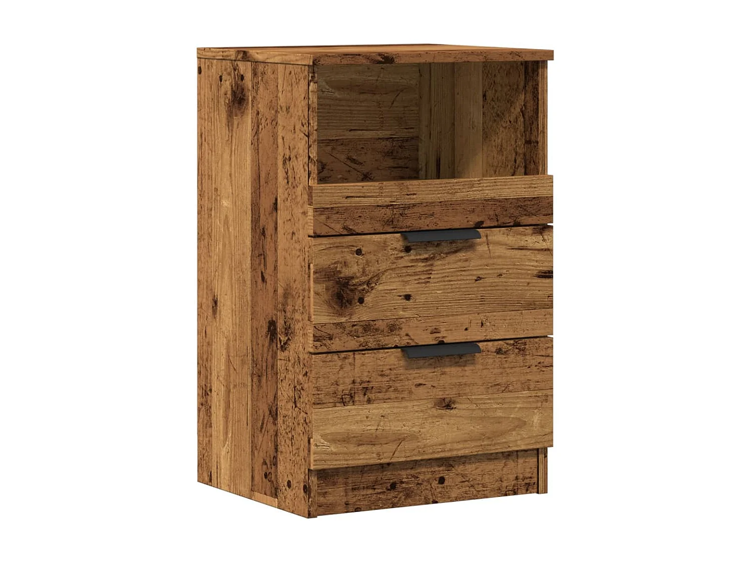 Tables de chevet 2 pcs vieux bois 40x36x65 cm bois d'ingénierie