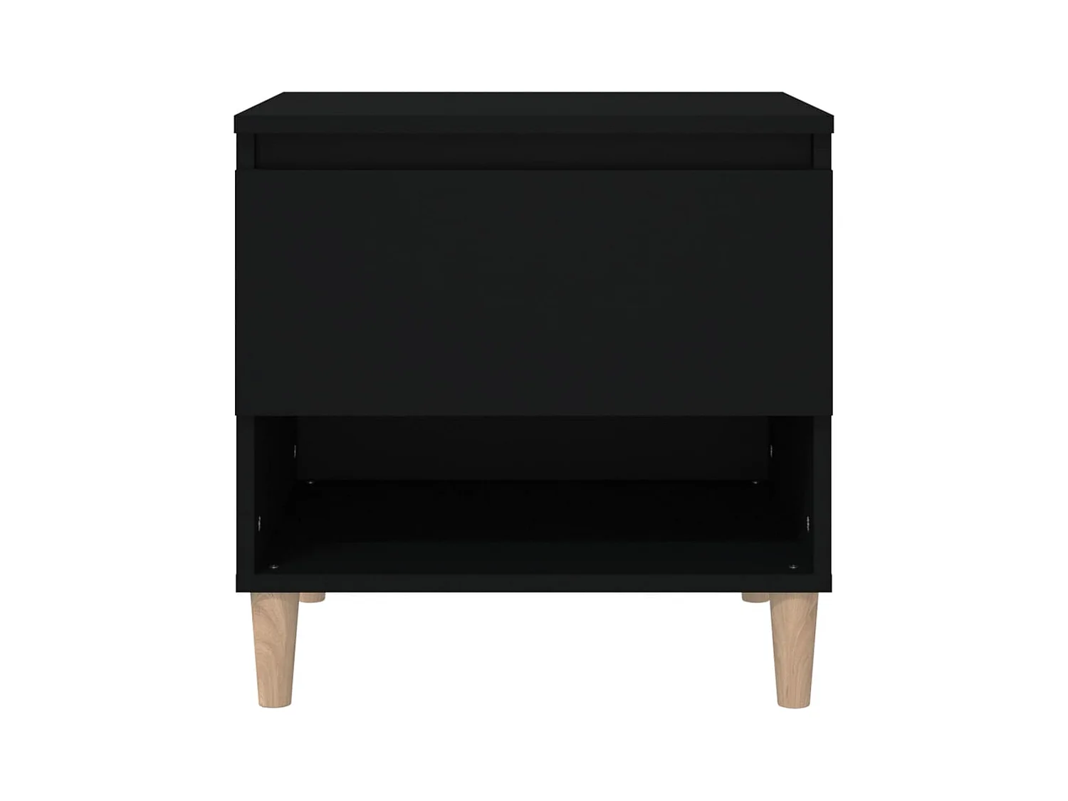 Comodini 2 pz Nero 50x46x50 cm Legno ingegnerizzato