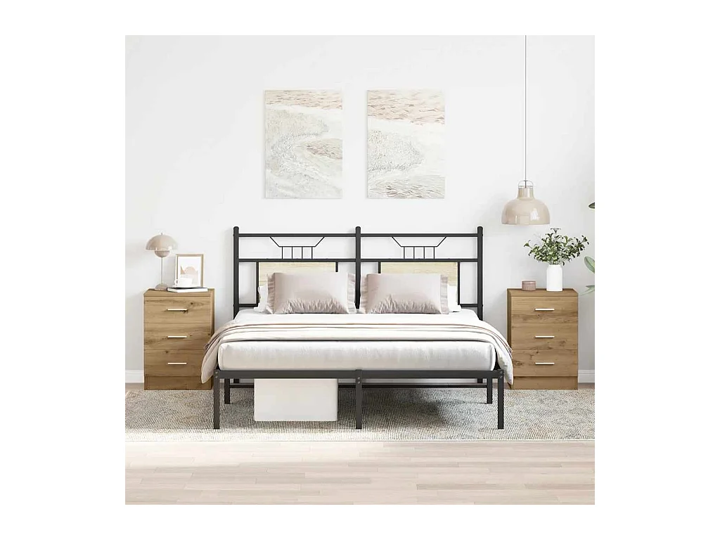 Tables de chevet 2 pcs chêne artisanal 38x35x55 cm