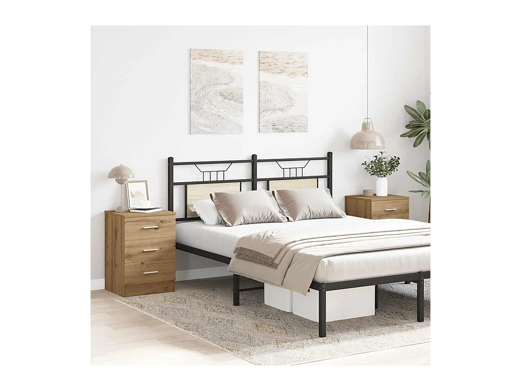 Tables de chevet 2 pcs chêne artisanal 38x35x55 cm