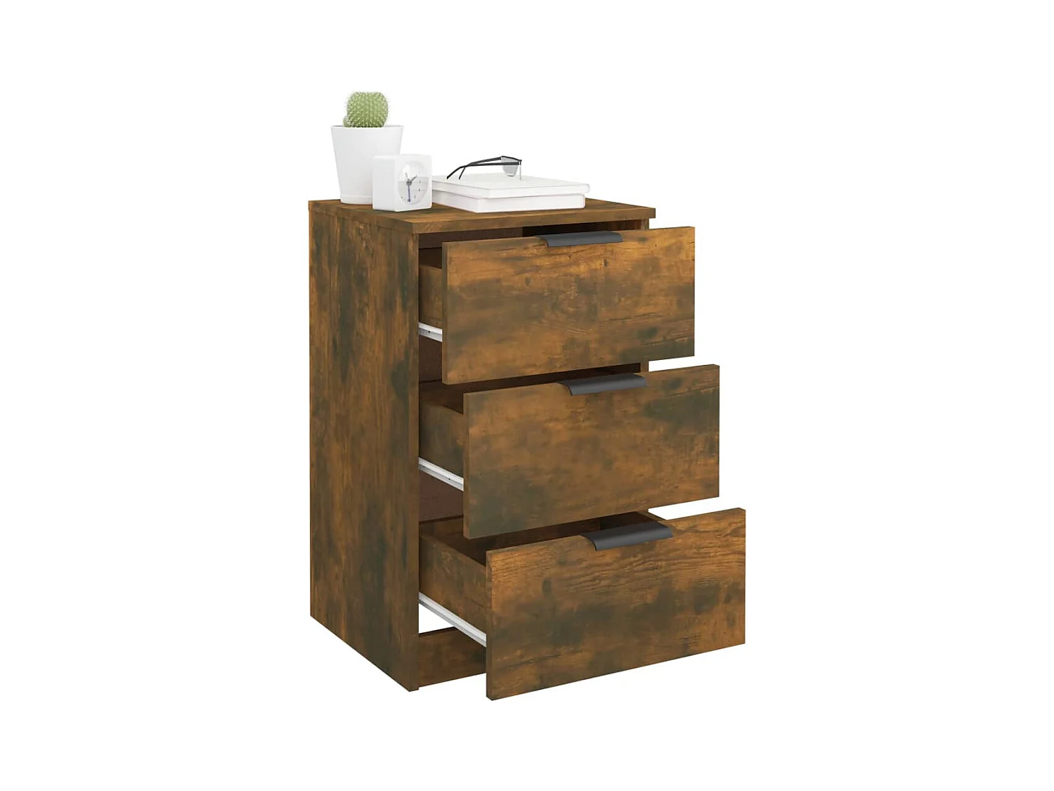 Tables de chevet 2 pcs Chêne fumé 40x36x65 cm