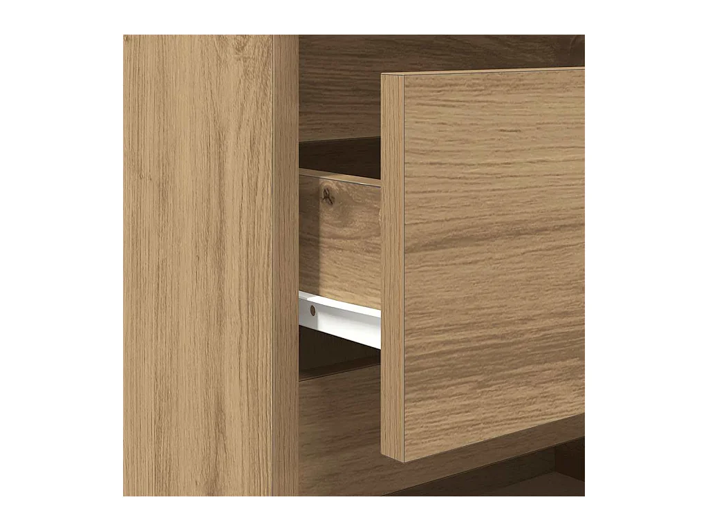 Tables de chevet 2 pcs chêne artisanal bois d'ingénierie