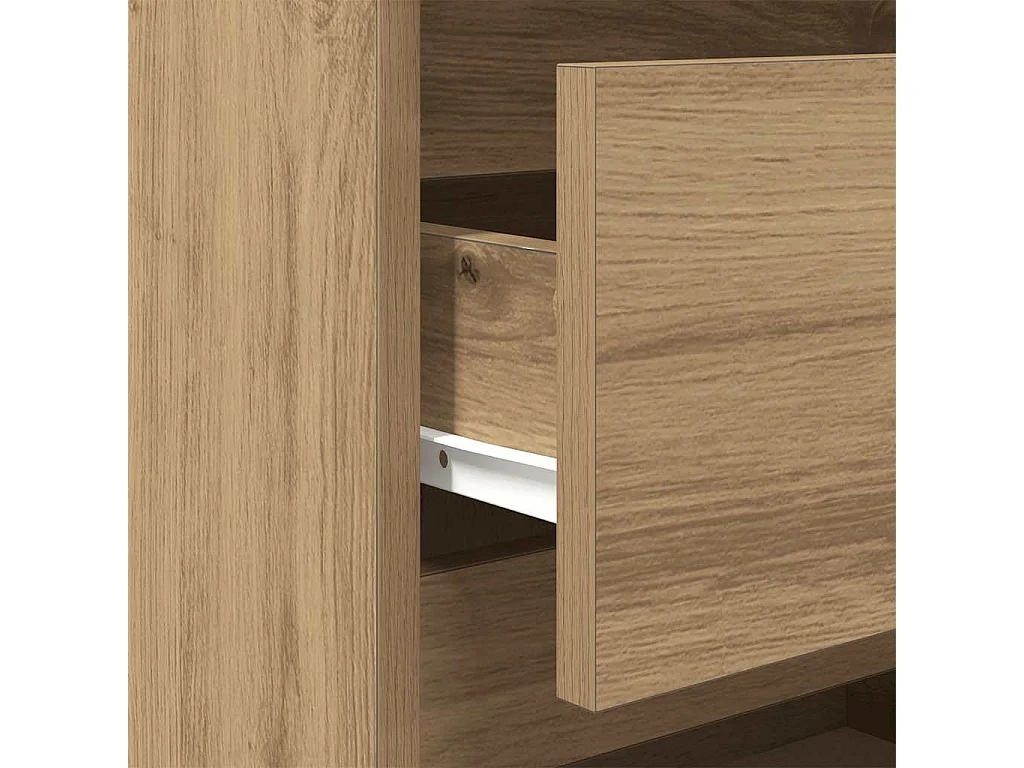 Comodini da 2 pezzi in legno di rovere lavorato a mano