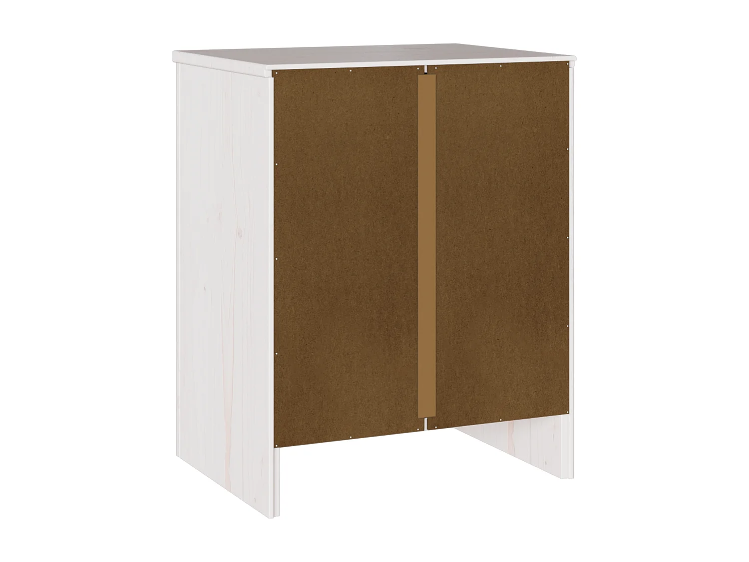 Table de chevet "DRAMMEN" Blanche 45x35x56 cm en bois massif de pin