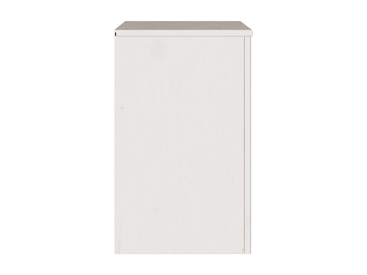 Table de chevet "DRAMMEN" Blanche 45x35x56 cm en bois massif de pin