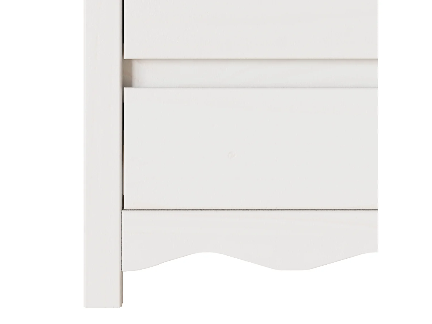 Table de chevet "DRAMMEN" Blanche 45x35x56 cm en bois massif de pin