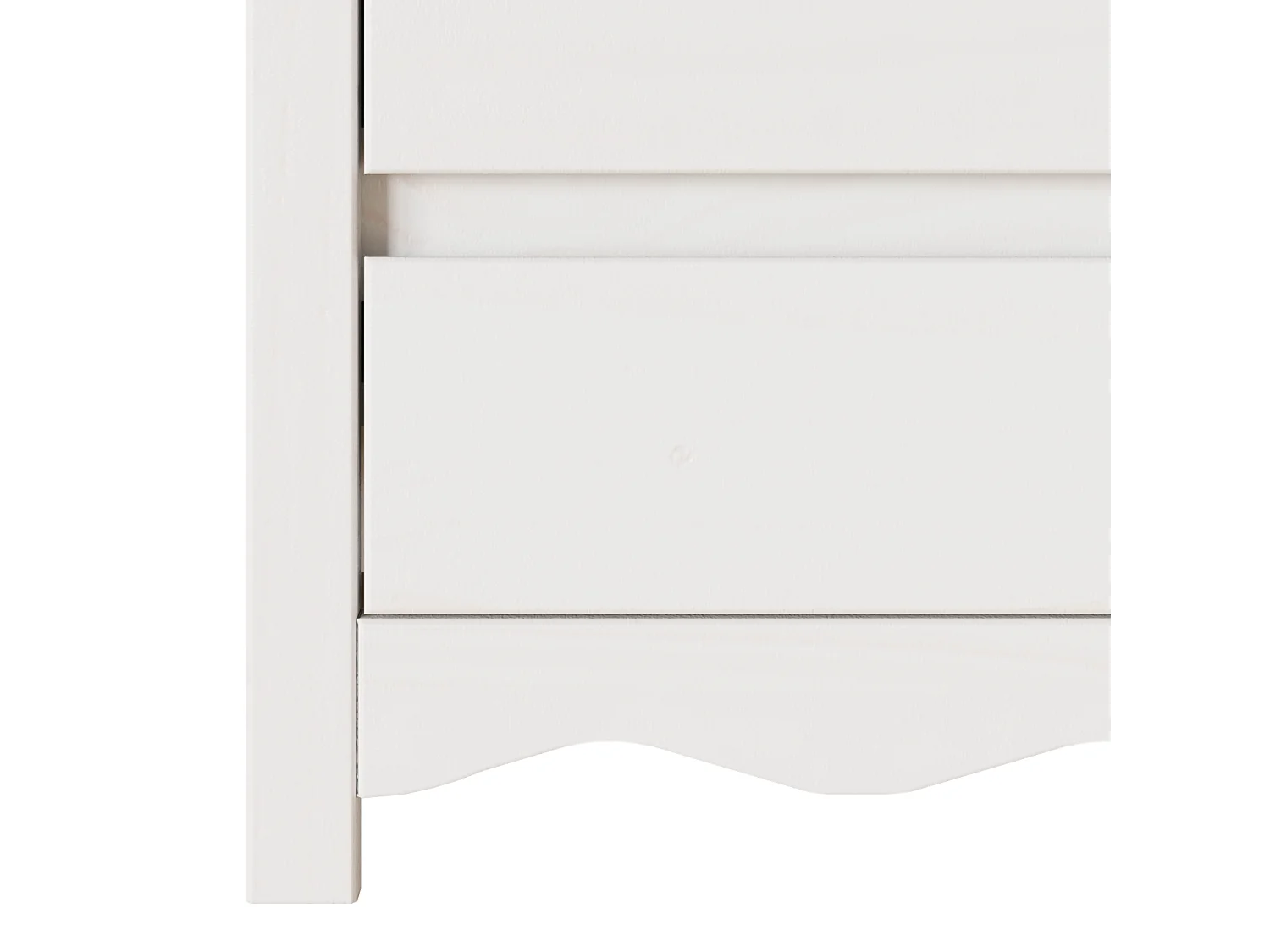 Table de chevet "DRAMMEN" Blanche 45x35x56 cm en bois massif de pin