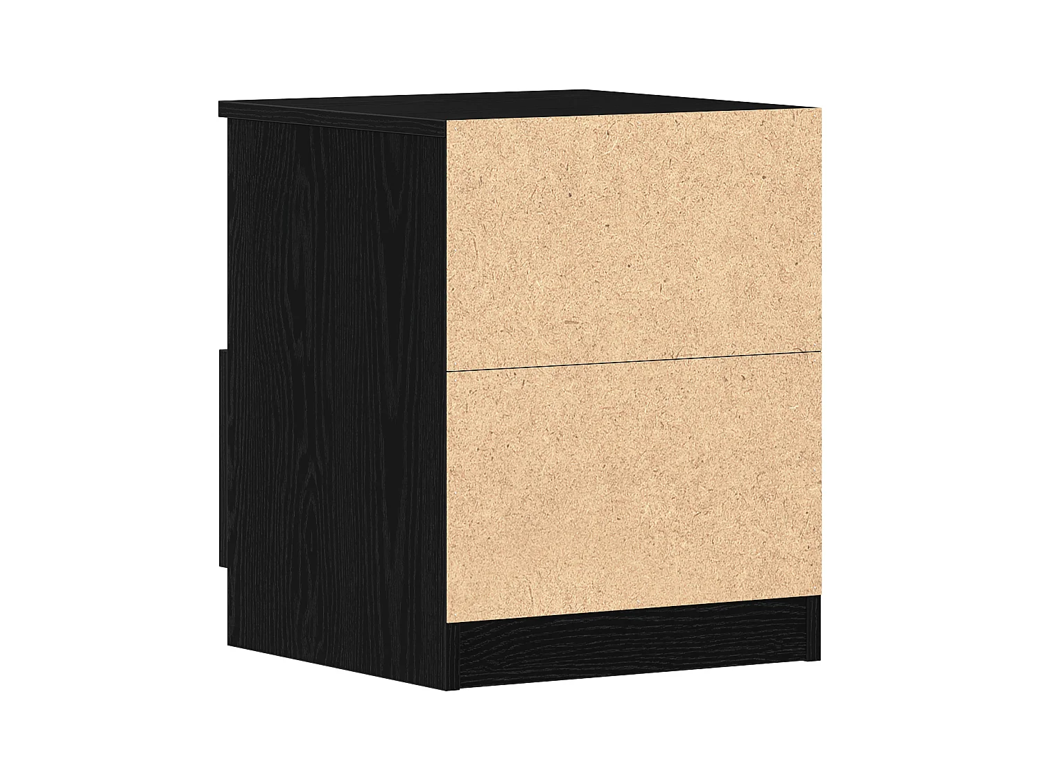 Comodino in rovere nero 40x40x50 cm in legno ingegnerizzato