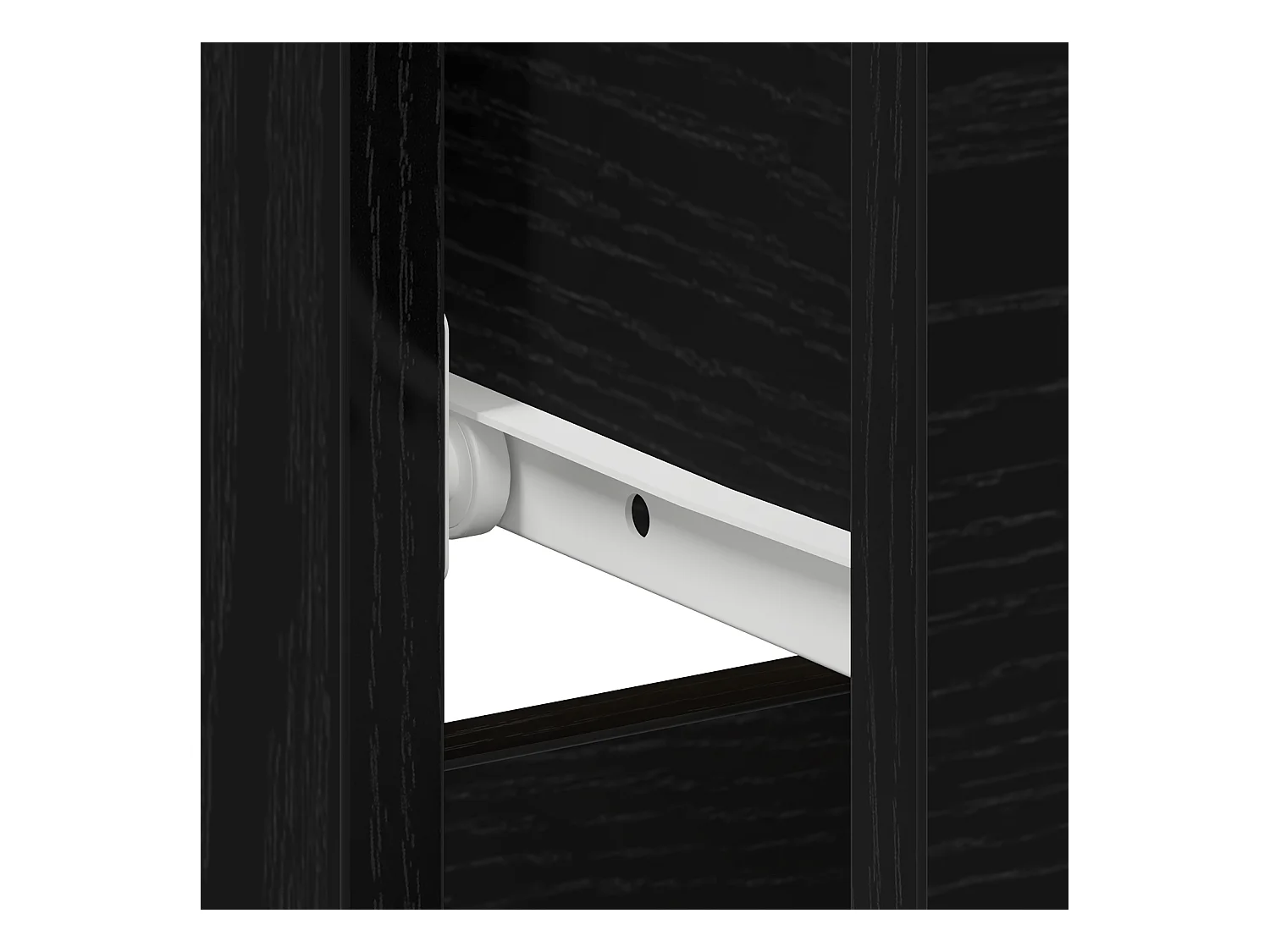 Comodino in rovere nero 40x40x50 cm in legno ingegnerizzato